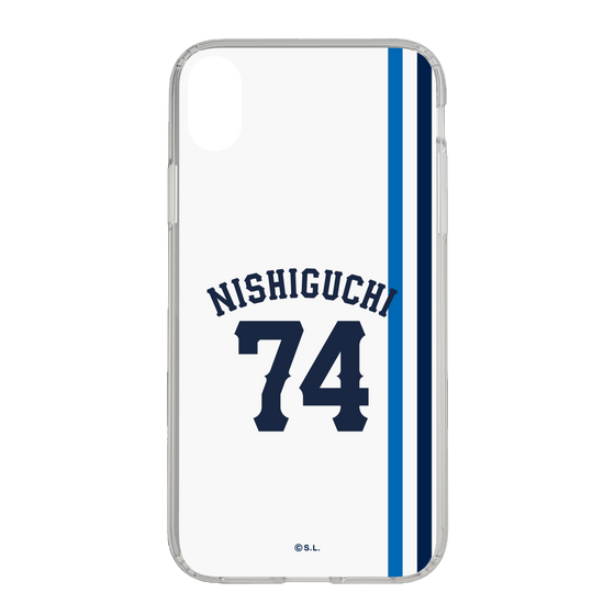 スリムプロテクションケース［ 埼玉西武ライオンズ- #74 NISHIGUCHI - ホーム ］