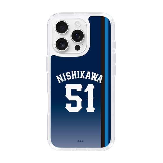 スリムプロテクションケース［ 埼玉西武ライオンズ- #51 NISHIKAWA - ビジター ］
