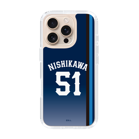 スリムプロテクションケース［ 埼玉西武ライオンズ- #51 NISHIKAWA - ビジター ］