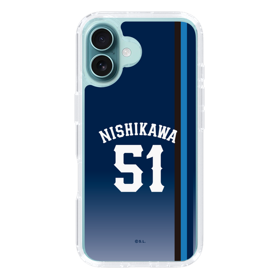 スリムプロテクションケース［ 埼玉西武ライオンズ- #51 NISHIKAWA - ビジター ］