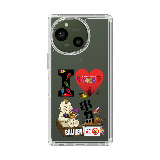 スリムプロテクションケース［ クシニョロ - アイラブ串カツ - クリア ］