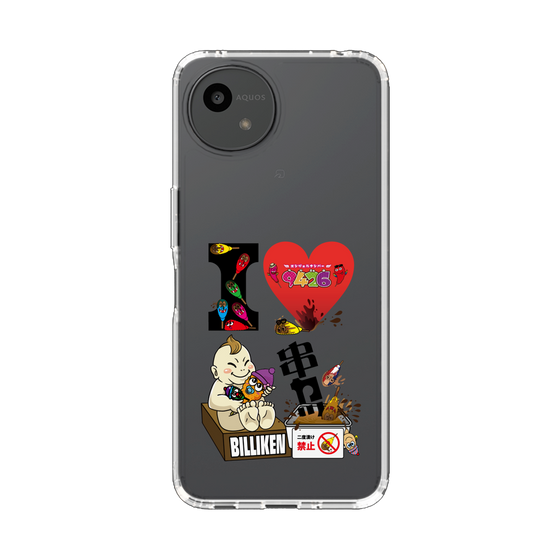 スリムプロテクションケース［ クシニョロ - アイラブ串カツ - クリア ］