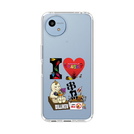 スリムプロテクションケース［ クシニョロ - アイラブ串カツ - クリア ］