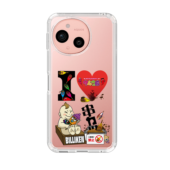 スリムプロテクションケース［ クシニョロ - アイラブ串カツ - クリア ］