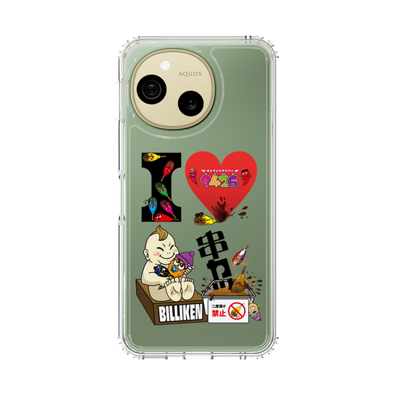 スリムプロテクションケース［ クシニョロ - アイラブ串カツ - クリア ］