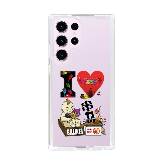 スリムプロテクションケース［ クシニョロ - アイラブ串カツ - クリア ］