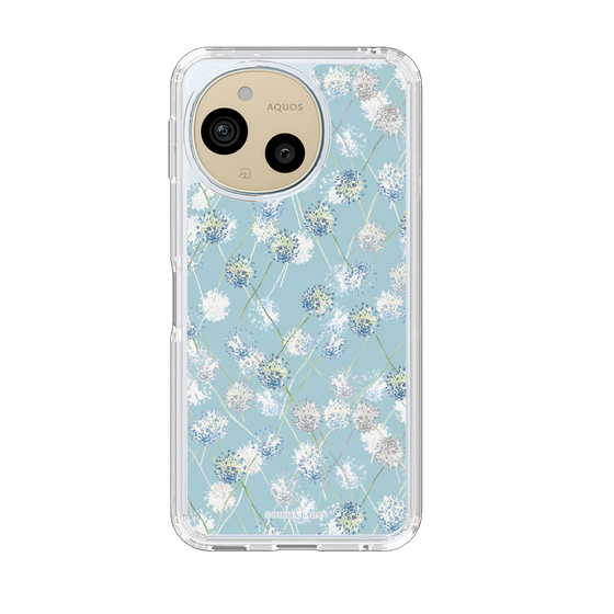 スリムプロテクションケース［ 日比谷花壇 - DelicateGeometry - ライトブルー ］