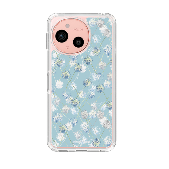 スリムプロテクションケース［ 日比谷花壇 - DelicateGeometry - ライトブルー ］