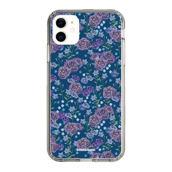 スリムプロテクションケース［ 日比谷花壇 - FloralSymphony - ネイビー ］