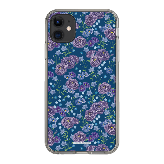 スリムプロテクションケース［ 日比谷花壇 - FloralSymphony - ネイビー ］