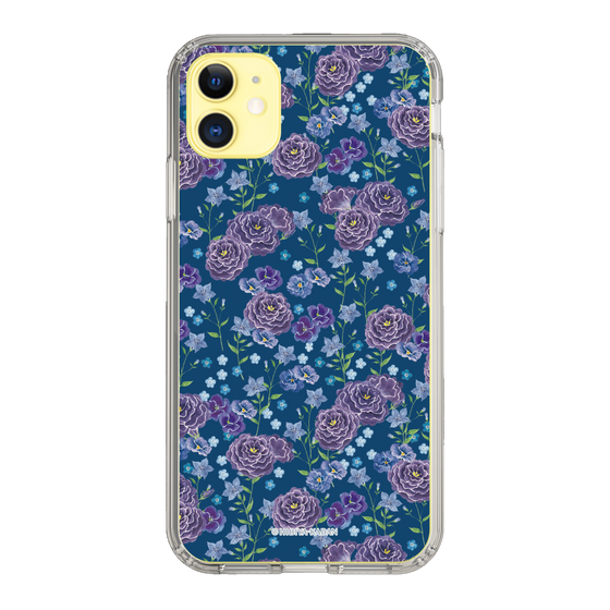 スリムプロテクションケース［ 日比谷花壇 - FloralSymphony - ネイビー ］
