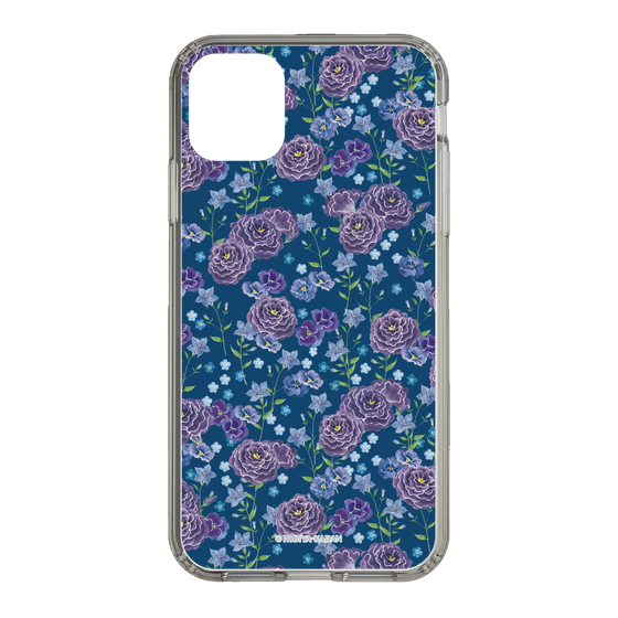 スリムプロテクションケース［ 日比谷花壇 - FloralSymphony - ネイビー ］