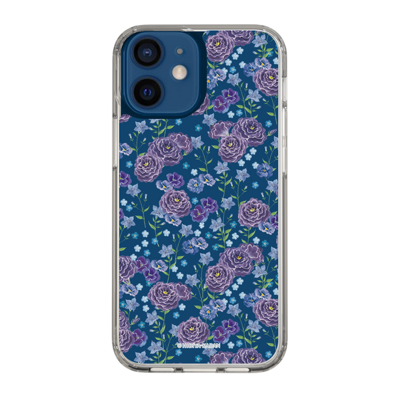 スリムプロテクションケース［ 日比谷花壇 - FloralSymphony - ネイビー ］