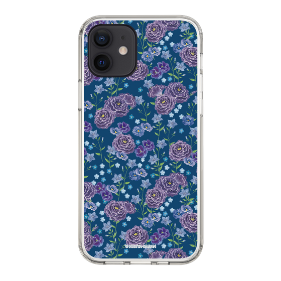 スリムプロテクションケース［ 日比谷花壇 - FloralSymphony - ネイビー ］