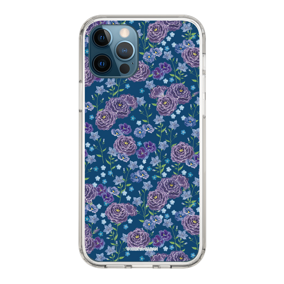 スリムプロテクションケース［ 日比谷花壇 - FloralSymphony - ネイビー ］