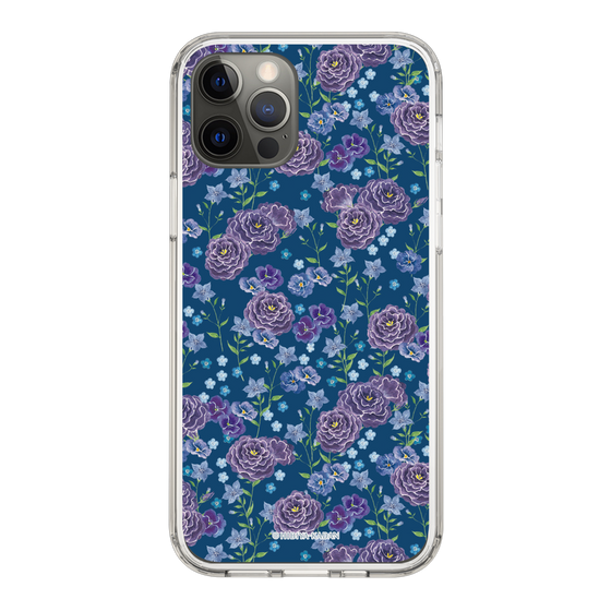 スリムプロテクションケース［ 日比谷花壇 - FloralSymphony - ネイビー ］