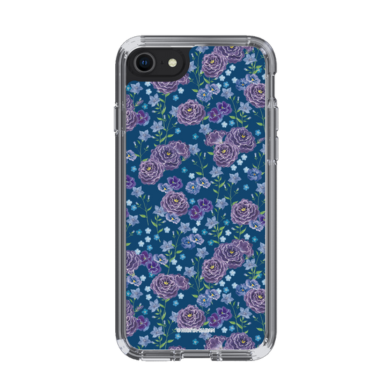 スリムプロテクションケース［ 日比谷花壇 - FloralSymphony - ネイビー ］