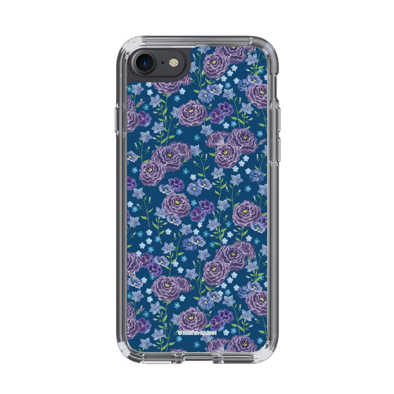 スリムプロテクションケース［ 日比谷花壇 - FloralSymphony - ネイビー ］