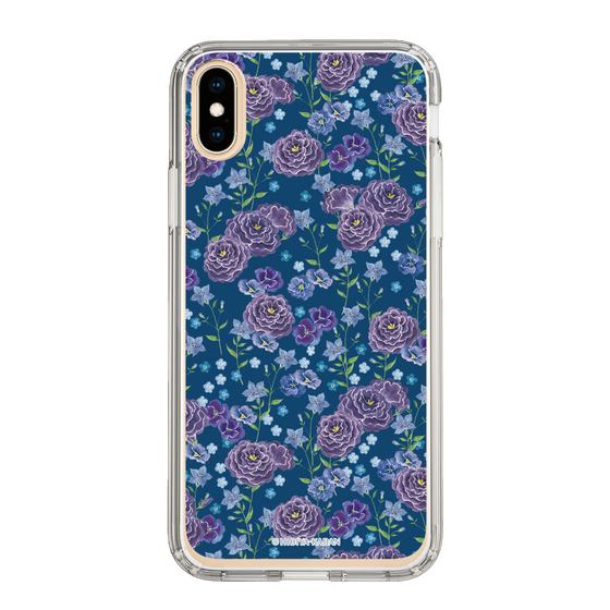 スリムプロテクションケース［ 日比谷花壇 - FloralSymphony - ネイビー ］