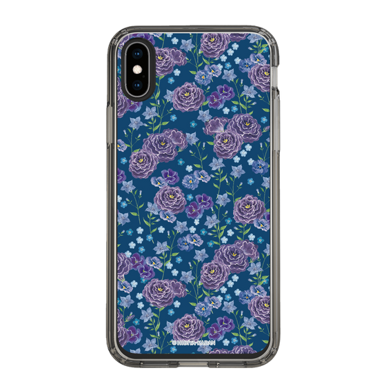 スリムプロテクションケース［ 日比谷花壇 - FloralSymphony - ネイビー ］