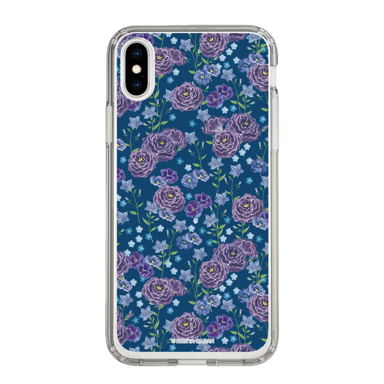 スリムプロテクションケース［ 日比谷花壇 - FloralSymphony - ネイビー ］