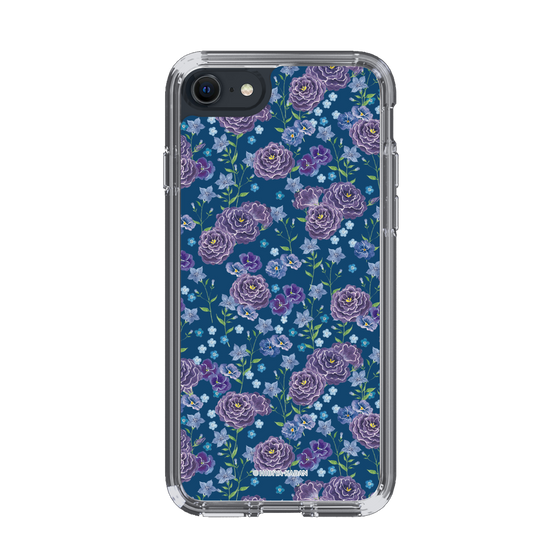 スリムプロテクションケース［ 日比谷花壇 - FloralSymphony - ネイビー ］