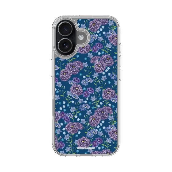 スリムプロテクションケース［ 日比谷花壇 - FloralSymphony - ネイビー ］