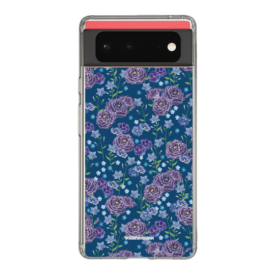 スリムプロテクションケース［ 日比谷花壇 - FloralSymphony - ネイビー ］