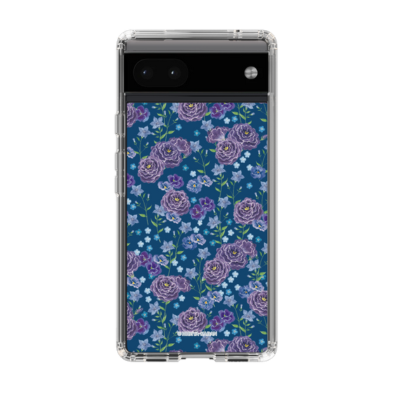 スリムプロテクションケース［ 日比谷花壇 - FloralSymphony - ネイビー ］