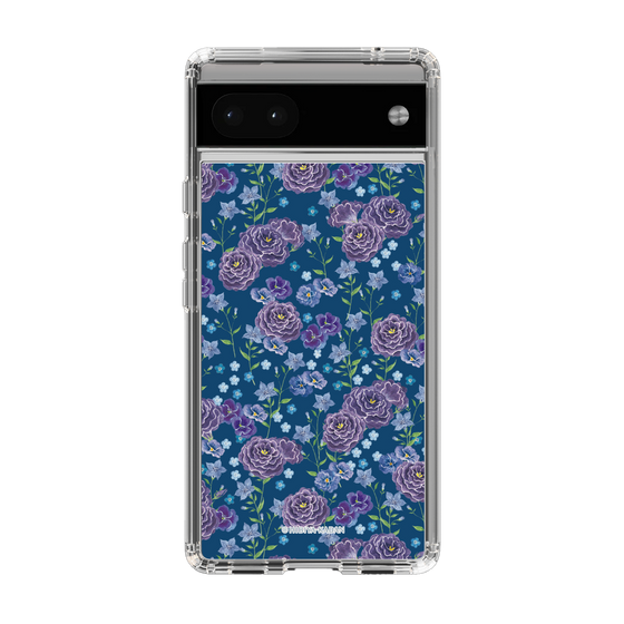 スリムプロテクションケース［ 日比谷花壇 - FloralSymphony - ネイビー ］