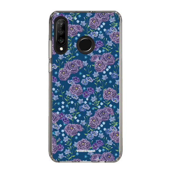 スリムプロテクションケース［ 日比谷花壇 - FloralSymphony - ネイビー ］
