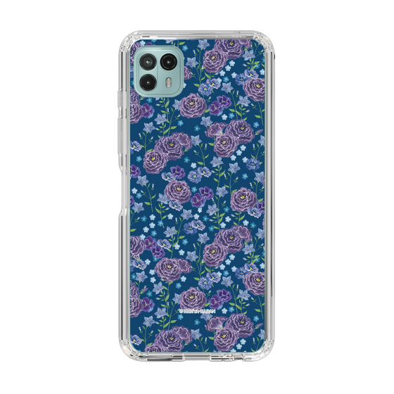 スリムプロテクションケース［ 日比谷花壇 - FloralSymphony - ネイビー ］
