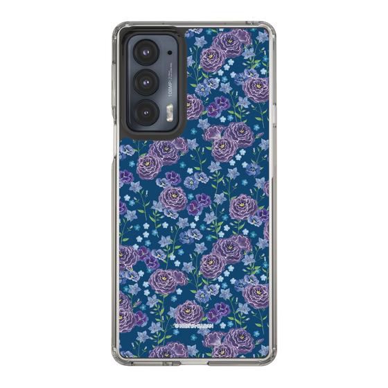 スリムプロテクションケース［ 日比谷花壇 - FloralSymphony - ネイビー ］