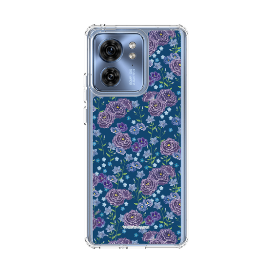 スリムプロテクションケース［ 日比谷花壇 - FloralSymphony - ネイビー ］