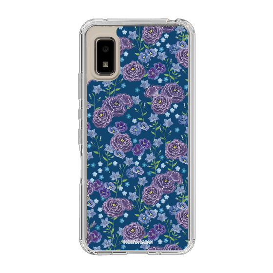 スリムプロテクションケース［ 日比谷花壇 - FloralSymphony - ネイビー ］