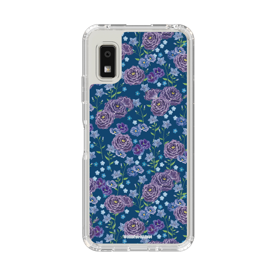 スリムプロテクションケース［ 日比谷花壇 - FloralSymphony - ネイビー ］