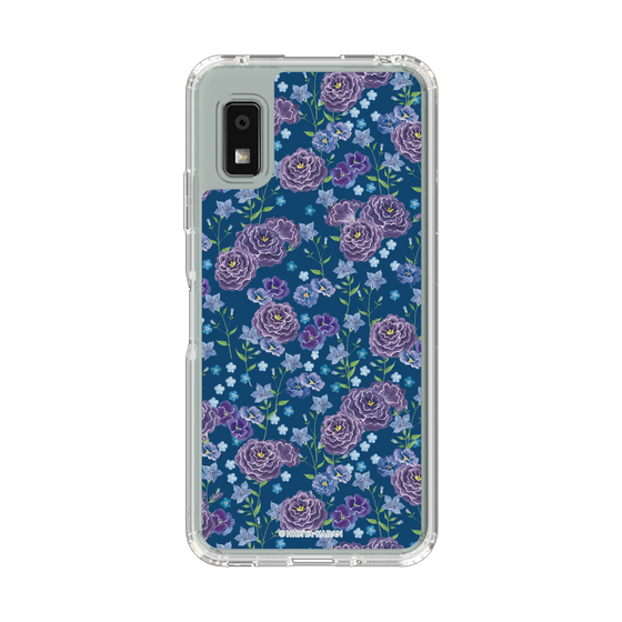 スリムプロテクションケース［ 日比谷花壇 - FloralSymphony - ネイビー ］