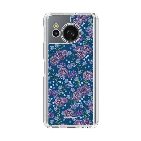 スリムプロテクションケース［ 日比谷花壇 - FloralSymphony - ネイビー ］