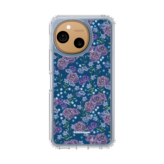 スリムプロテクションケース［ 日比谷花壇 - FloralSymphony - ネイビー ］