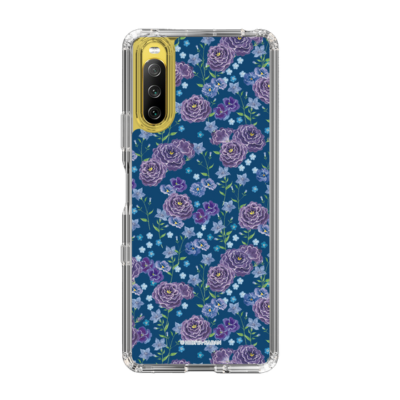 スリムプロテクションケース［ 日比谷花壇 - FloralSymphony - ネイビー ］
