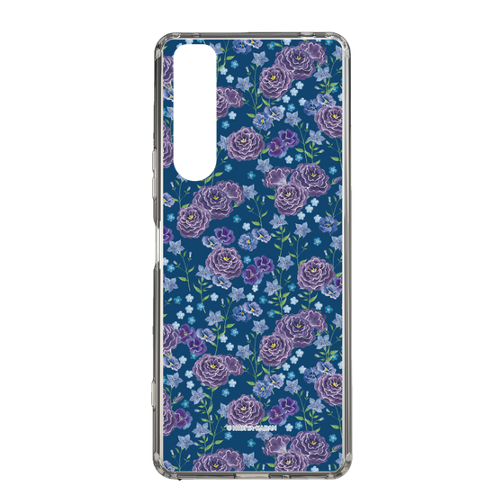 スリムプロテクションケース［ 日比谷花壇 - FloralSymphony - ネイビー ］