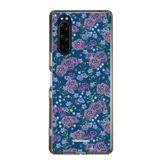 スリムプロテクションケース［ 日比谷花壇 - FloralSymphony - ネイビー ］