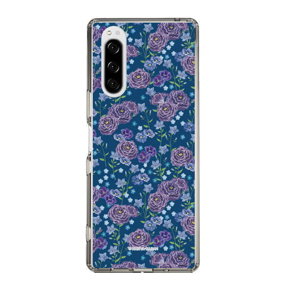 スリムプロテクションケース［ 日比谷花壇 - FloralSymphony - ネイビー ］