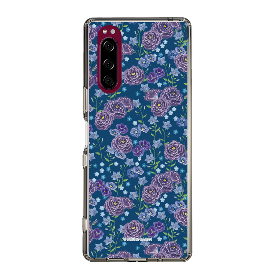 スリムプロテクションケース［ 日比谷花壇 - FloralSymphony - ネイビー ］