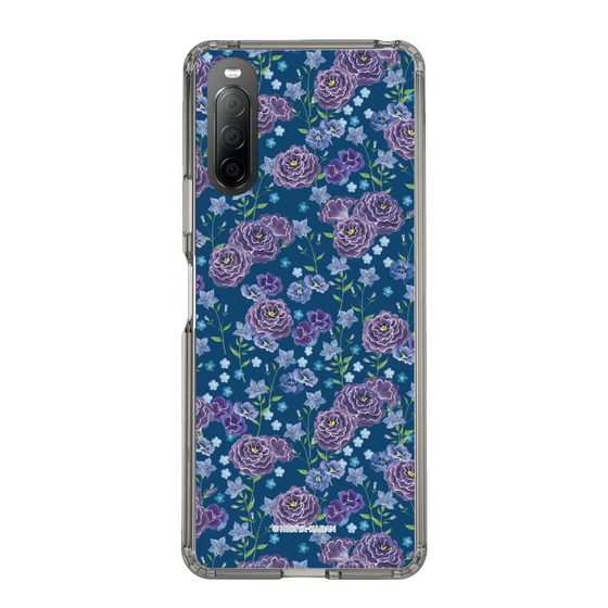 スリムプロテクションケース［ 日比谷花壇 - FloralSymphony - ネイビー ］