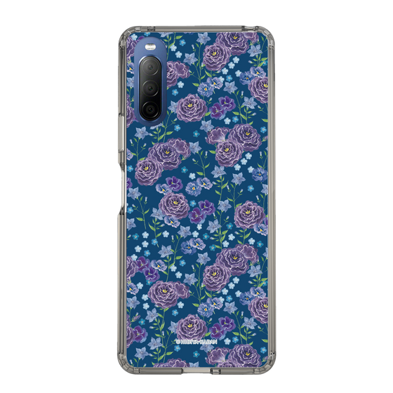 スリムプロテクションケース［ 日比谷花壇 - FloralSymphony - ネイビー ］