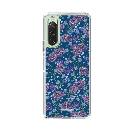 スリムプロテクションケース［ 日比谷花壇 - FloralSymphony - ネイビー ］