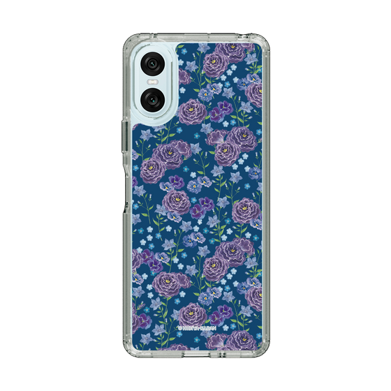スリムプロテクションケース［ 日比谷花壇 - FloralSymphony - ネイビー ］