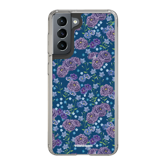 スリムプロテクションケース［ 日比谷花壇 - FloralSymphony - ネイビー ］