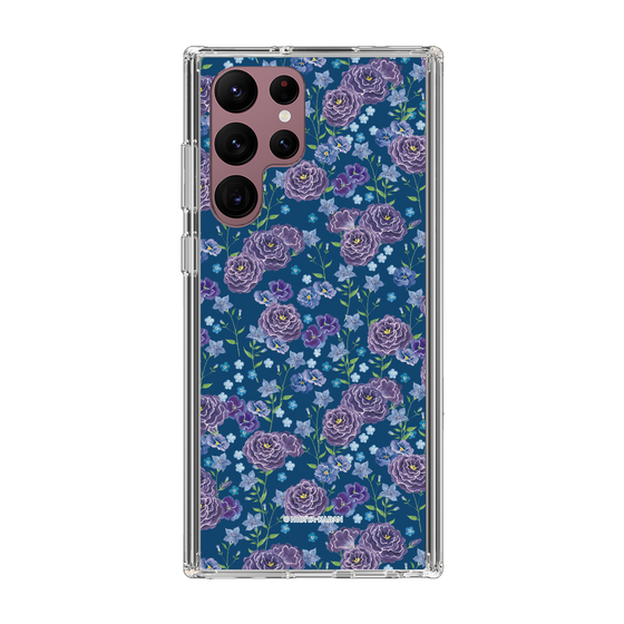 スリムプロテクションケース［ 日比谷花壇 - FloralSymphony - ネイビー ］